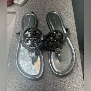 Silver Tory burch sandals